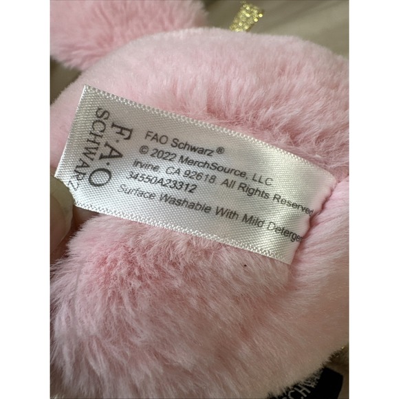 FAO Schwarz Sparklers Pink Baby Chick Plush Glitter Feet Soft Easter Bunny - Picture 14 of 14